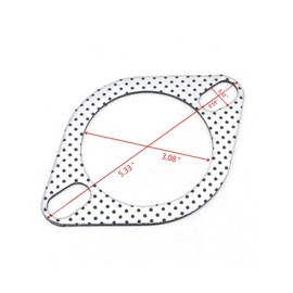 3“ Exhaust Gasket 2 Bolt for 3 Inch Muffler Flange Manifold 120-07610-0002 High Temperature 2Pcs