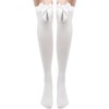 JoyrnalK White Thigh High Stockings - Opaque Over Knee Socks