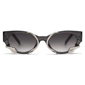 Appassal Trendy Snake Sunglasses for Women Men Vintage Cateye Y2k Sunnie AP3621,Grey/Grey/Silver Snake