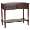 SAFAVIEH Samantha 2-Drawer Console Table | Dark Cherry |