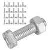 20 Set 22mm M6x22 Bolts and M6 Nut Aluminium Nuts