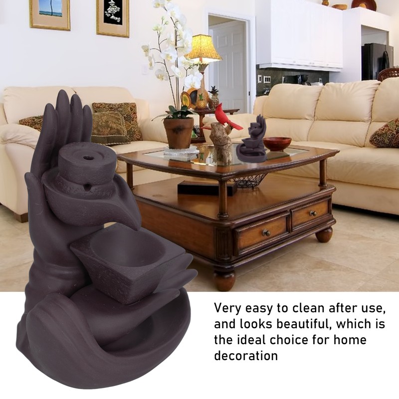 Backflow Incense Burner Smoke Waterfall Ceramic Incense Holder Aroma Burner