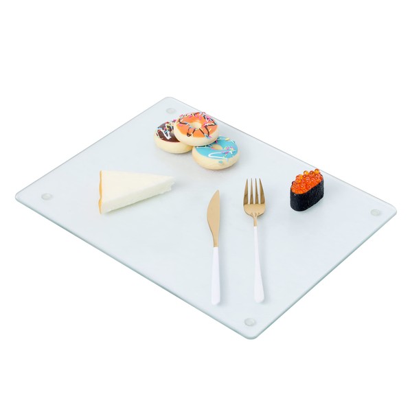 Murrey Home Glass Cutting Board for Kitchen Counter, Tempered Glass