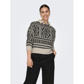 ONLY Women's Onlfelicia Ls Zip Pullover Nca KNT Sweater, Pumice Stone, L