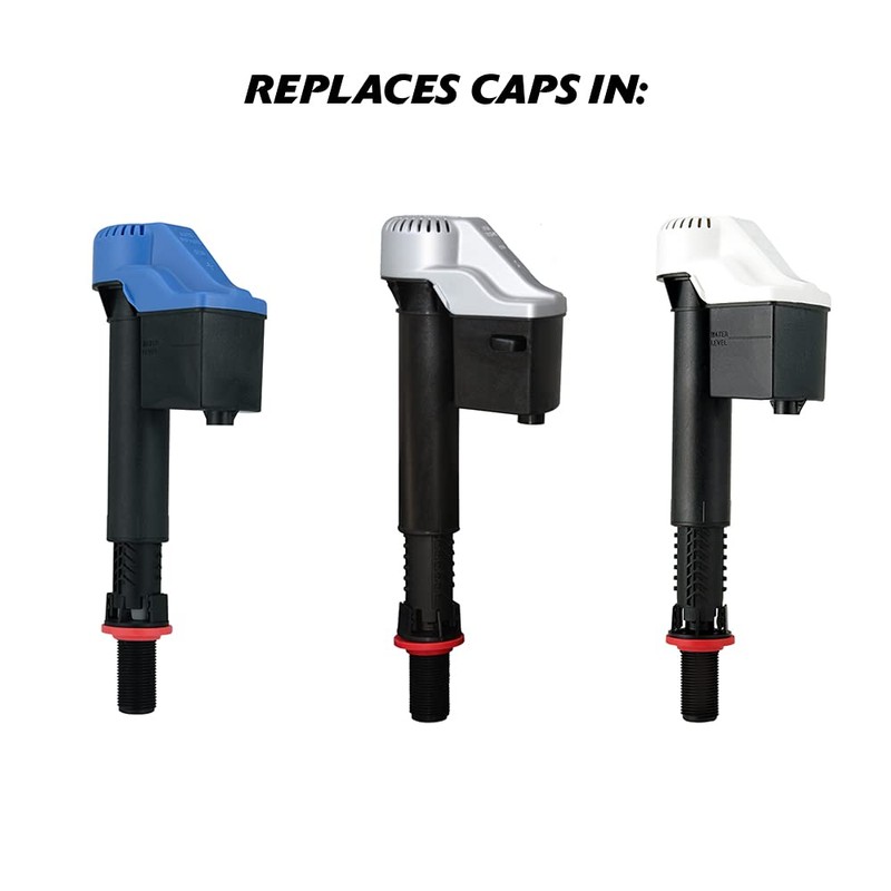 Korky Toilet Repair R528P2 Fill Valve Replacement Cap, Black, Pack