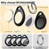 RFUNGUANGO Compatible AirTag Holder Air Tag Keychain Protective Case -