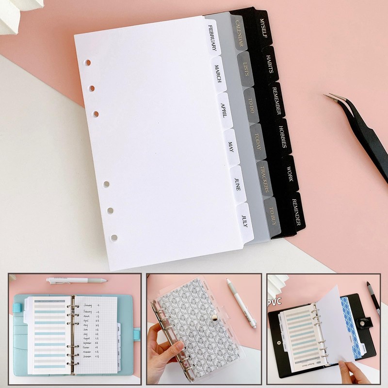 DY.2ten Divider Card, A5, Index Card, 7 Slots, 6 Holes,