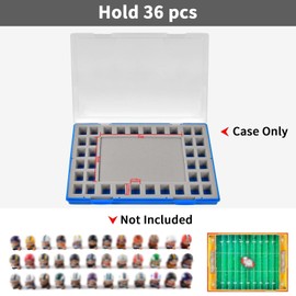 Xuerdon Toys Collector Box Compatible with Teenymates for Party Animal Football Baseball Basketball Hockey Series Mini Figures, Storage Organizer for Blind Bags Set Mystery Pack (Case Only) -Blue