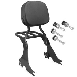 NOVALLA Detachable Passenger Backrest Sissy Bar with Luggage Rack and Docking Hardware Kits fit for Harley Sportster XL 883 1200 2004-2024 (Black)