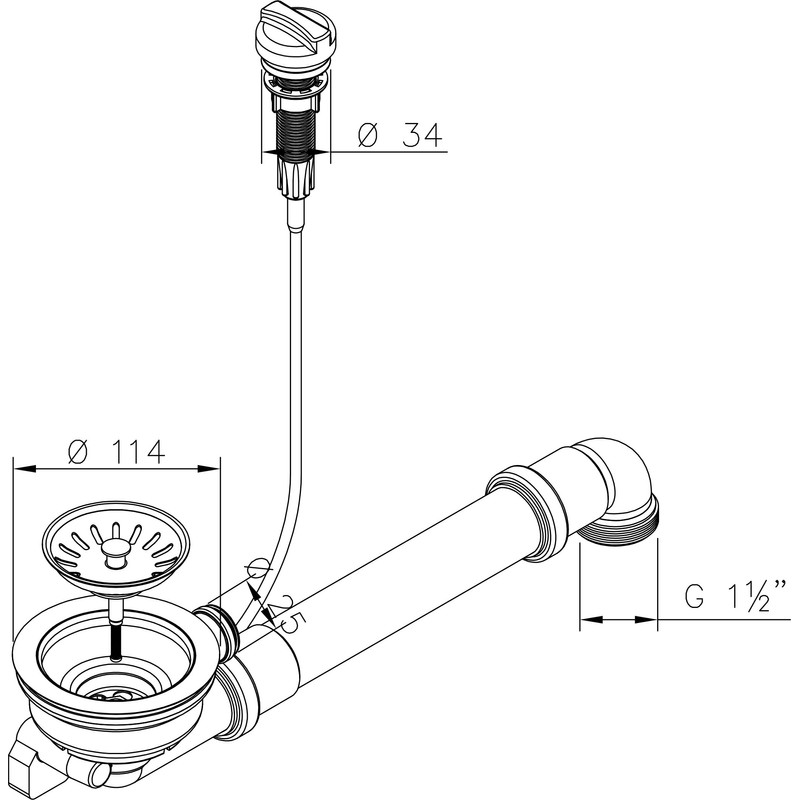 Aquade Strainer Basket Valve 114 mm – Strainer Basket Sink