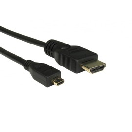 rhinocables - HDMI to Micro HDMI Cable | High-Speed with Ethernet | Supports 3D & 4K x 2K | Audio Return Channel | Enhanced Colour Spaces | Versatile Connectivity | Gold, 5m