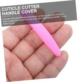 Beavorty 4pairs Nail Cutter Handle Cover Ergonomic Sleeves for Cuticle Trimmers Protects Blades Comfortable Grip for Easy Manicure Lightweight Design Random Colors