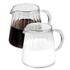 Loscarol 2 Pcs Creamer Pitcher, Elegant Wave Shaped Glass Milk