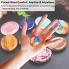 Chakra Worry Stone for Anxiety, 7 Chakra Crystals Healing Stones,