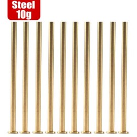 UCCKEYI 10pcs Golf Brass Plug Swing Weight for .335 .350 .355 .370 Steel Shaft Dia. 7mm (Steel 10g【10Pcs】)