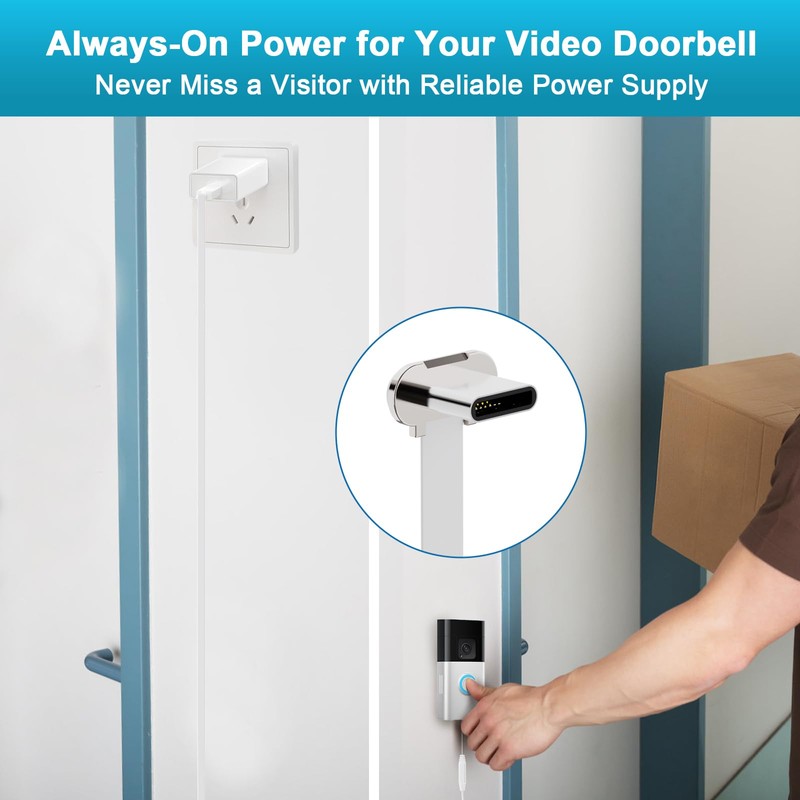 Doorbell Charger for Ring Battery Doorbell(2024 Release), USB C Charger