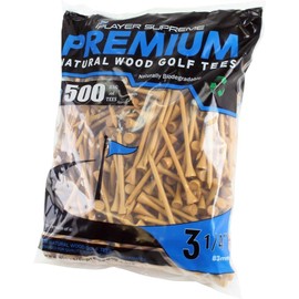 500-3 1/4" One-Piece Seamless Golf Tees by JP Lann (Natural)
