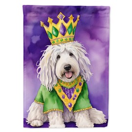 Caroline's Treasures DAC4821GF Komondor King of Mardi Gras Garden Flag Mailbox Flag Decorative Yard Flag Banner Outside Patio Artwork Yard Flower Beds, Garden Size, Multicolor