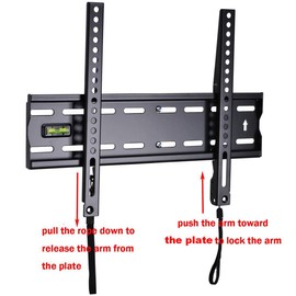 VideoSecu Ultra Slim TV Wall Mount for Most 27"-47" LCD LED Plasma TV, Some up to 55" Flat Panel Screen Display with VESA 100x100 200x100 200x200 300x200 400x300 400x400 1" Low Profile TV Bracket 1RX