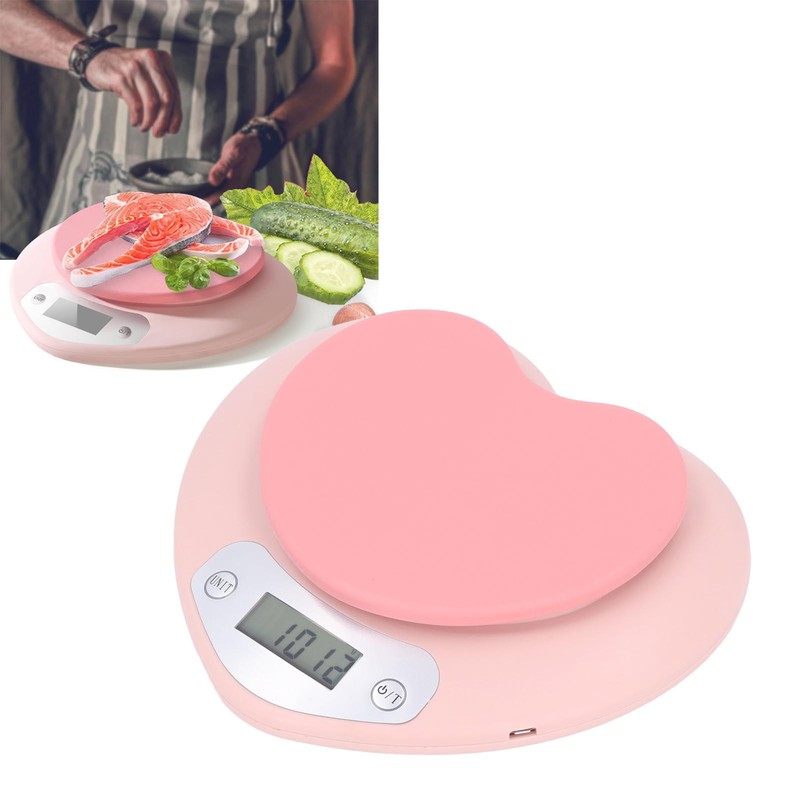 1g Accuracy Digital Kitchen Scale 5kg Household Small Heart Shape