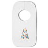 Blue Dotty Alphabet Letter A - Baby Pullover Bib