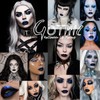 Afflano Dark Blue Lipstick Metallic Gothic Makeup, Goth Black Lipstick