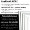 BuyPlastic Natural White HDPE Plastic Sheet 1" Thick, Size 12"