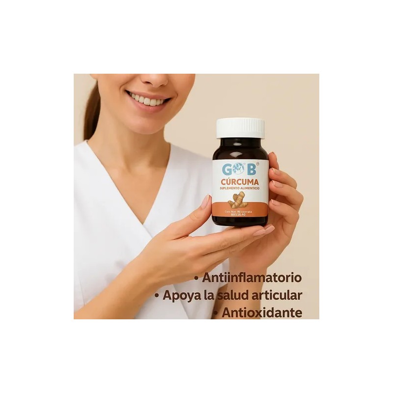 Cúrcuma En Polvo - 60 Cápsulas - Suplemento Alimenticio Sabor