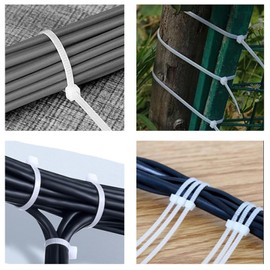 huzur elektrik Ultra Strong Cable Ties, Pack of 100, 250 mm x 4.8 mm, for Indoor and Outdoor Use, Self-Locking Multifunctional Cable Ties, Plastic Cable Ties, Cable Holder, Cable Fixation