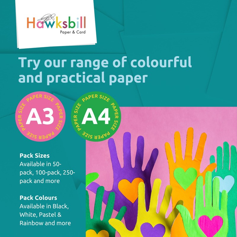 Hawksbill Paper 220GSM Multi-Purpose Black Card – 50 Pack of
