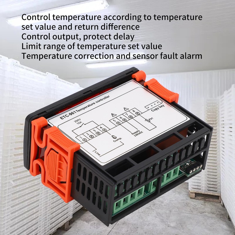 Freezer Temperature Controller Digital External Fahrenheit Celsius Switchable Refrigeration Defrosting