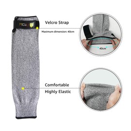 MIG4U 1 Pack Cut Resistant Sleeve Safety Protection Arm Guards No Thumb Shot, Adjustable fit for Men and Women Yard Work,Construction,Farm,Gardening 18 inches