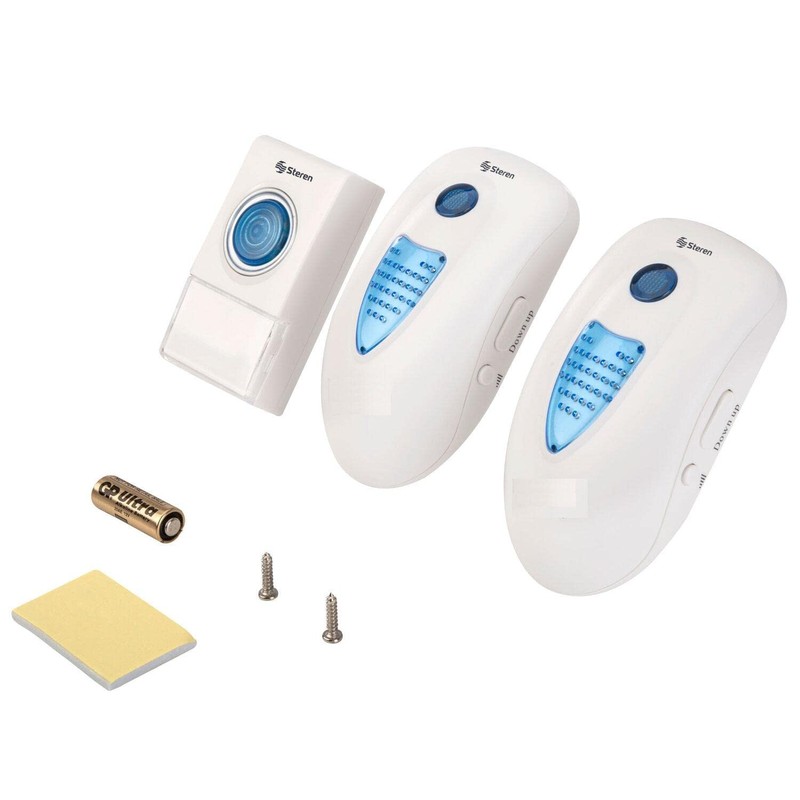 Steren TIM-305 Timbre Digital Inalambrico 38 Tonos C/2 Campanas