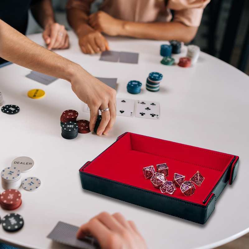 SIQUK Pack of 2 Magnetic Cube Trays, Rectangular Dice Board,