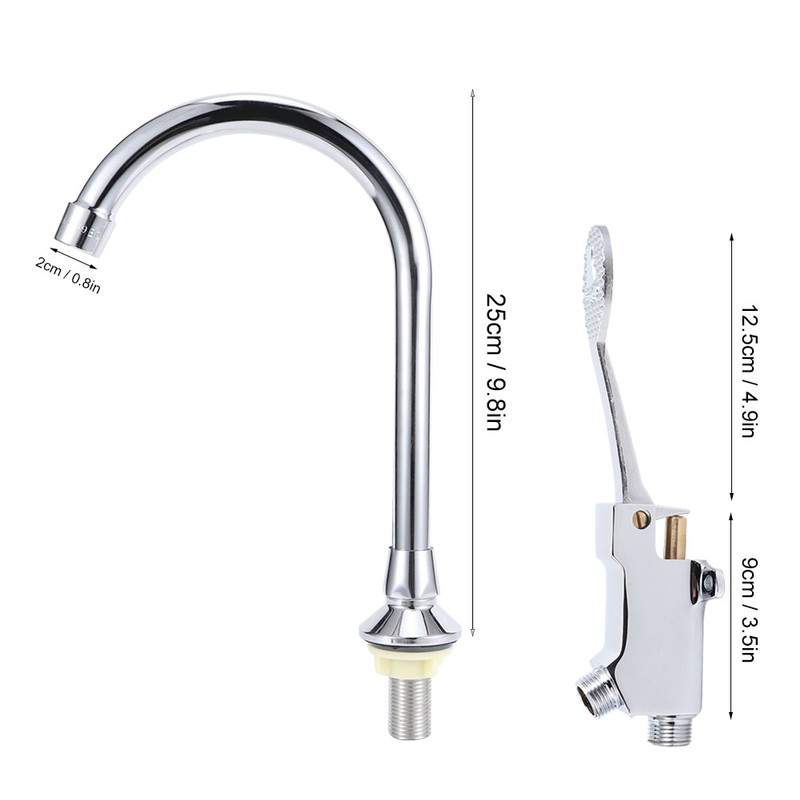 G1/2in Pedal Type Single Cold Copper Water Faucet Foot Operated