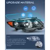 Nilight Headlight Assembly Compatible with 2009 2010 Toyota Corolla XLE/LE/Base