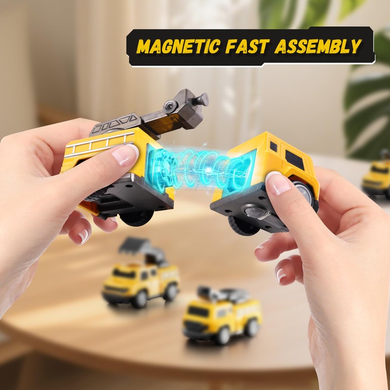 Aotonow 5 in 1 Magnetic Transforming Robot Toy Build for