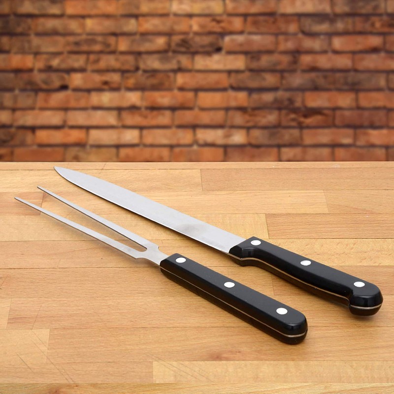 Carving Knife Set for Meat Turkey, Set of 2 Stainless