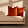 Sienna Matt Velvet Burnt Orange Cushion Covers, Pack of 2