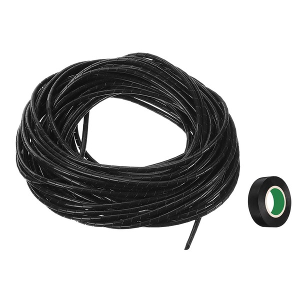 MECCANIXITY Spiral Cable Wrap 65.6ft/20M 4mm Cable Management Sleeve Cord