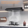 SOONYE 30 inch Black Stainless Steel Under Cabinet Range Hood,