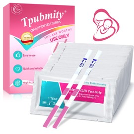 50 Pieces Ovulation Test Strips, Fertility Predictor Testing Sticks, Individually Wrapped Ovulation Pregnancy Test, Highly Sensitive Tests, Fast and Accurate Results, Easy to Use, Clean Hygienic
