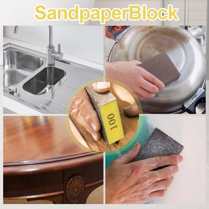 Romeda 8-Pack Sanding Sponge, 100 Grit