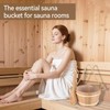 Karida Red Cedar Sauna Buckets,Sauna Bucket and ladle Set,Sauna Accessories,Sauna