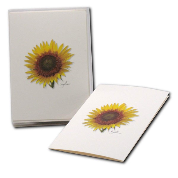 Earth Sky + Water - Sunflower Assortment Notecard Set - 8 Blank Cards with Envelopes