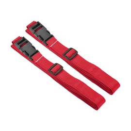 M METERXITY 2 Pack Luggage Straps- Travel Baggage Accessories Adjustable Suitcase Belts with Quick Release Buckle, Apply to Travel (2 Meters, Red)