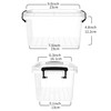 Cetomo 3.2Qt*12 Plastic Storage Bins, Stack Storage Box, No-Frills, Clear,