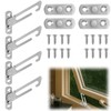 4 Pcs Window Restrictors Locks with Screws Left,Stainless Steel Window