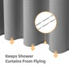 LaCyan Waterproof Waffle Shower Curtain, 258GSM Heavy Duty 3 Piece