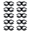 Pack of 20 Double Clamps Pipe Clamps PVC Plastic Shelf